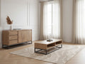 Bergerac - Conjunto con aparador de 150 cm + mesa de centro de madera maciza de mango