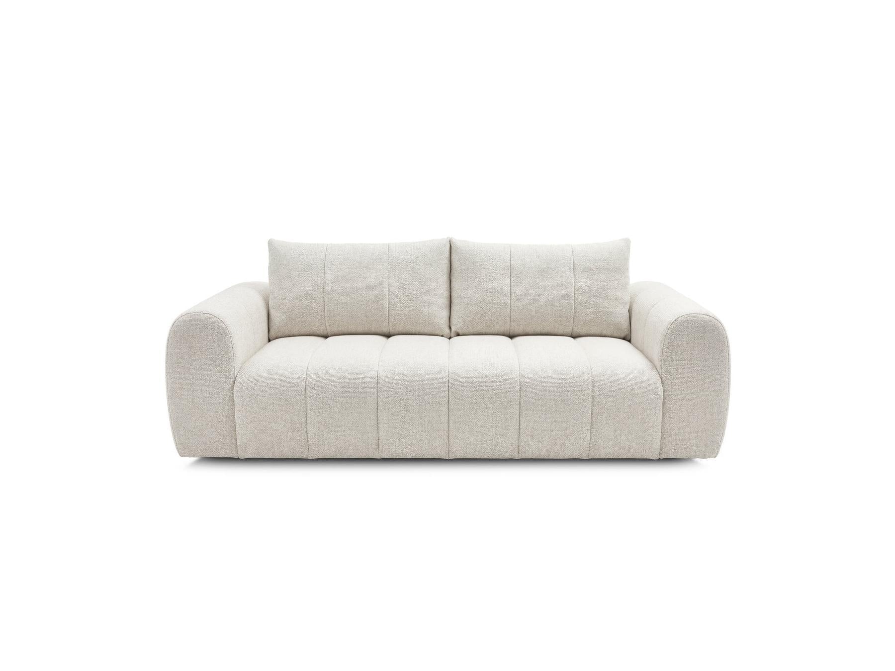 Nesty - Canapé Droit Fixe 3 Places - Tissu Chiné