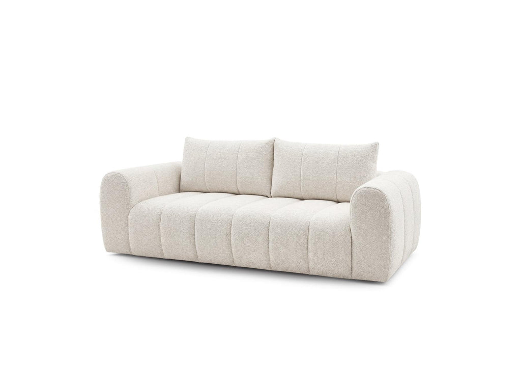 Nesty - Canapé Droit Fixe 3 Places - Tissu Chiné