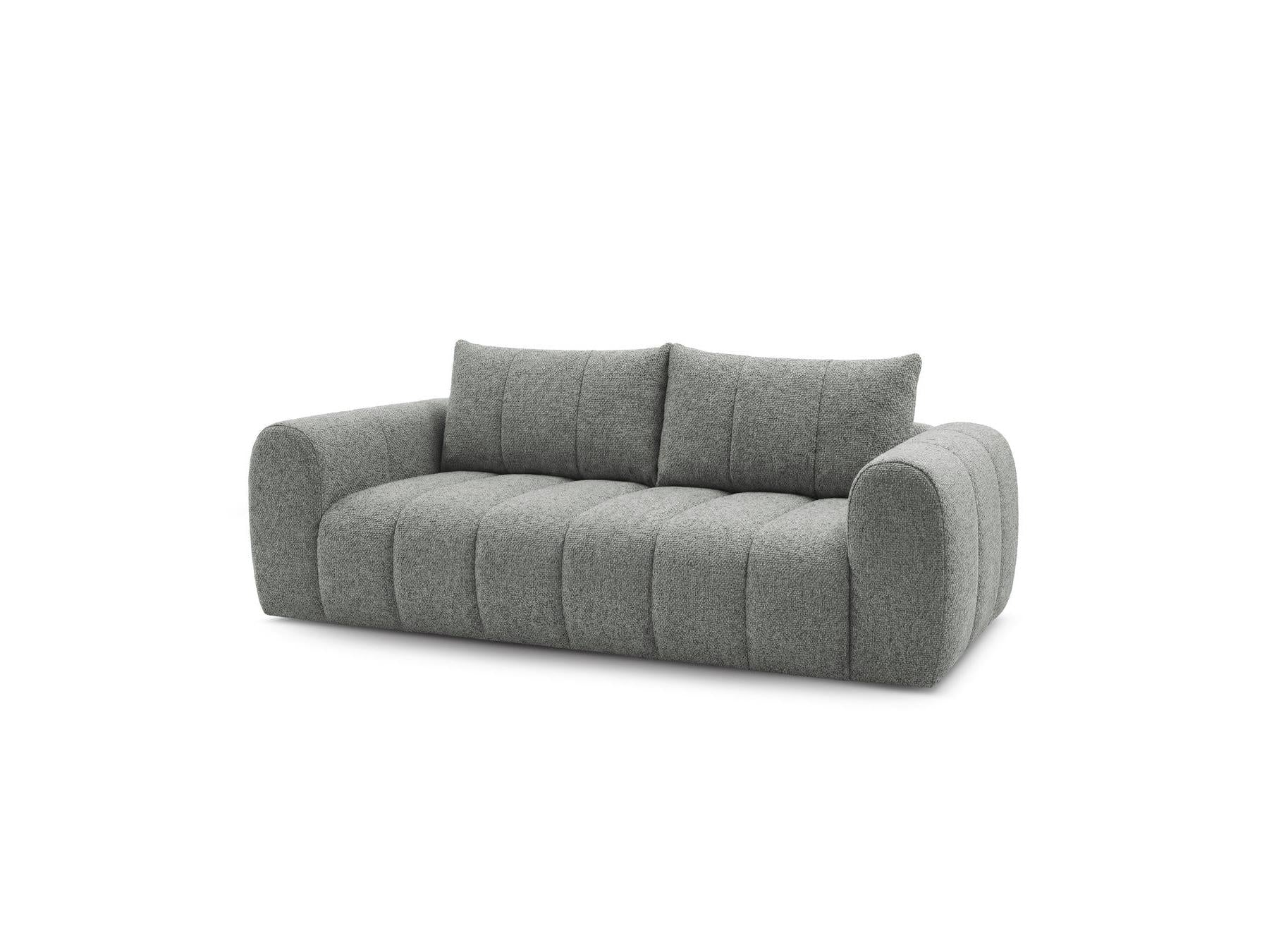 Nesty - Canapé Droit Fixe 3 Places - Tissu Chiné