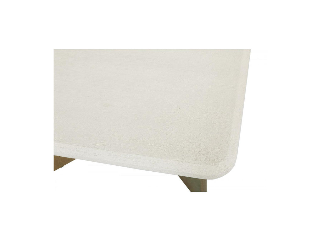 Arya - Square Coffee Table 70 Cm Travertine Effect And Solid Mango Wood Legs