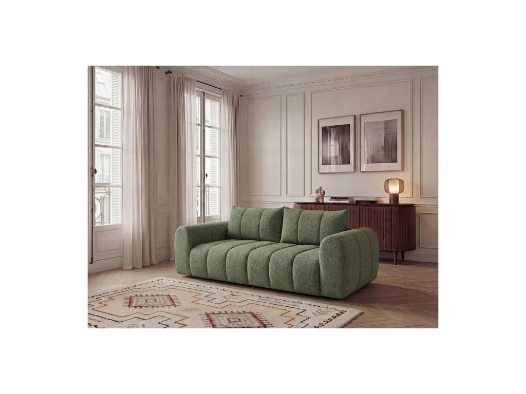 Nesty - Canapé Droit Fixe 3 Places - Tissu Chiné