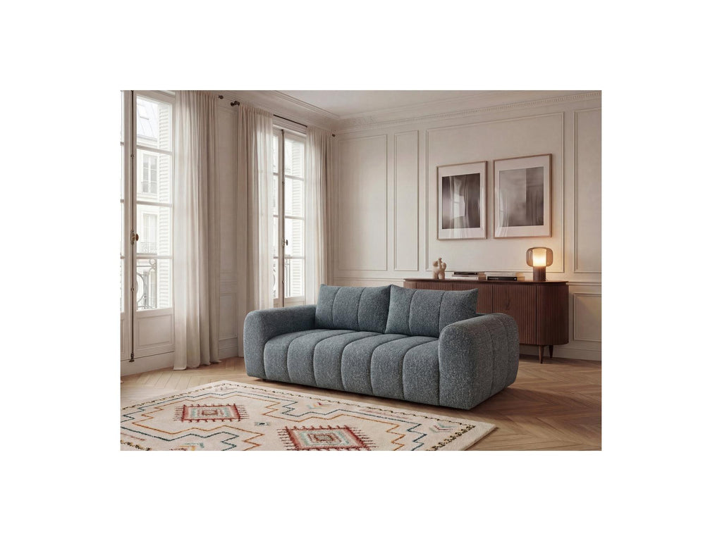 Nesty - Canapé Droit Fixe 3 Places - Tissu Chiné