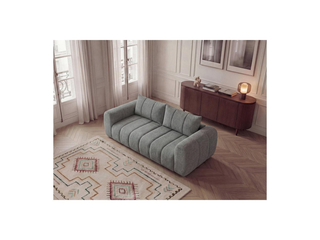 Nesty - Canapé Droit Fixe 3 Places - Tissu Chiné