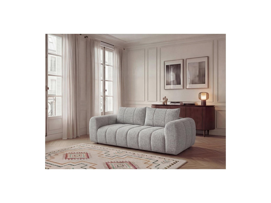 Nesty - Canapé Droit Fixe 3 Places - Tissu Chiné