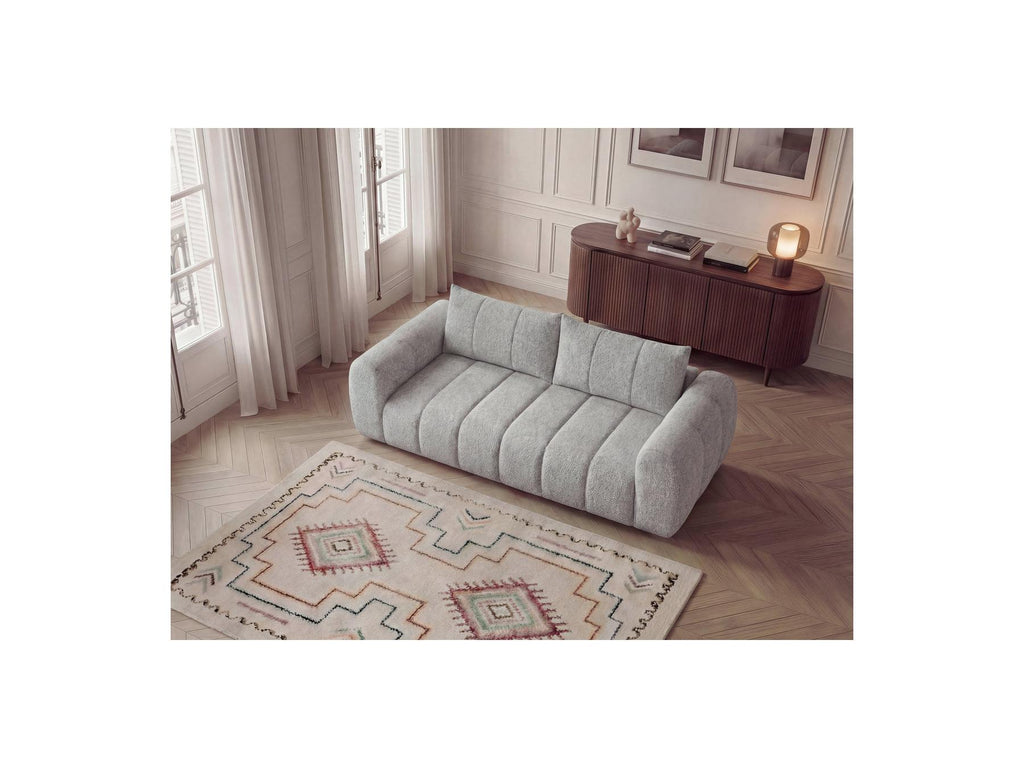 Nesty - Canapé Droit Fixe 3 Places - Tissu Chiné