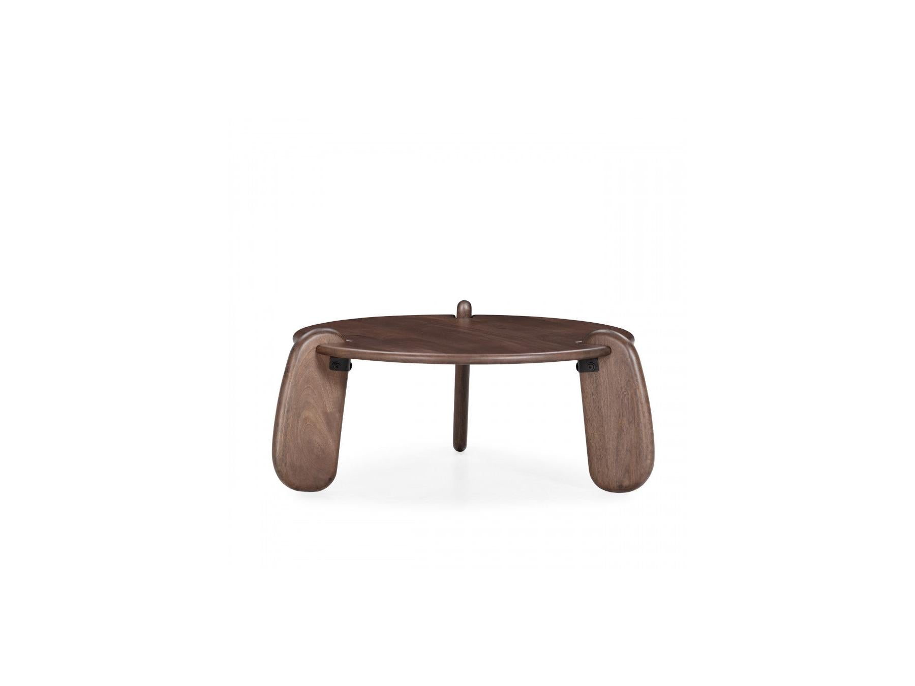Helio - Table Basse Ronde Helio Bois Massif De Manguier