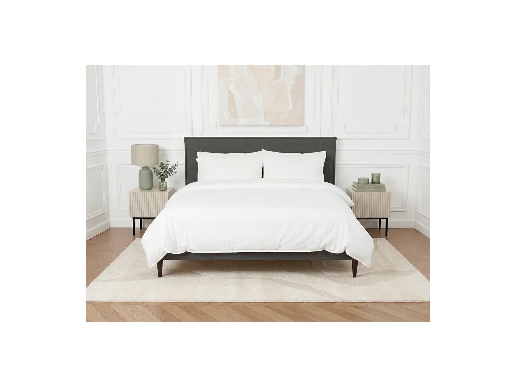 Sary - Bed with Solid Slats - Wenge Wood Legs