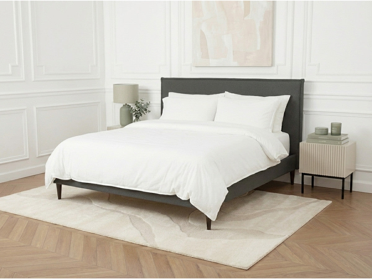 Sary - Bed with Solid Slats - Wenge Wood Legs