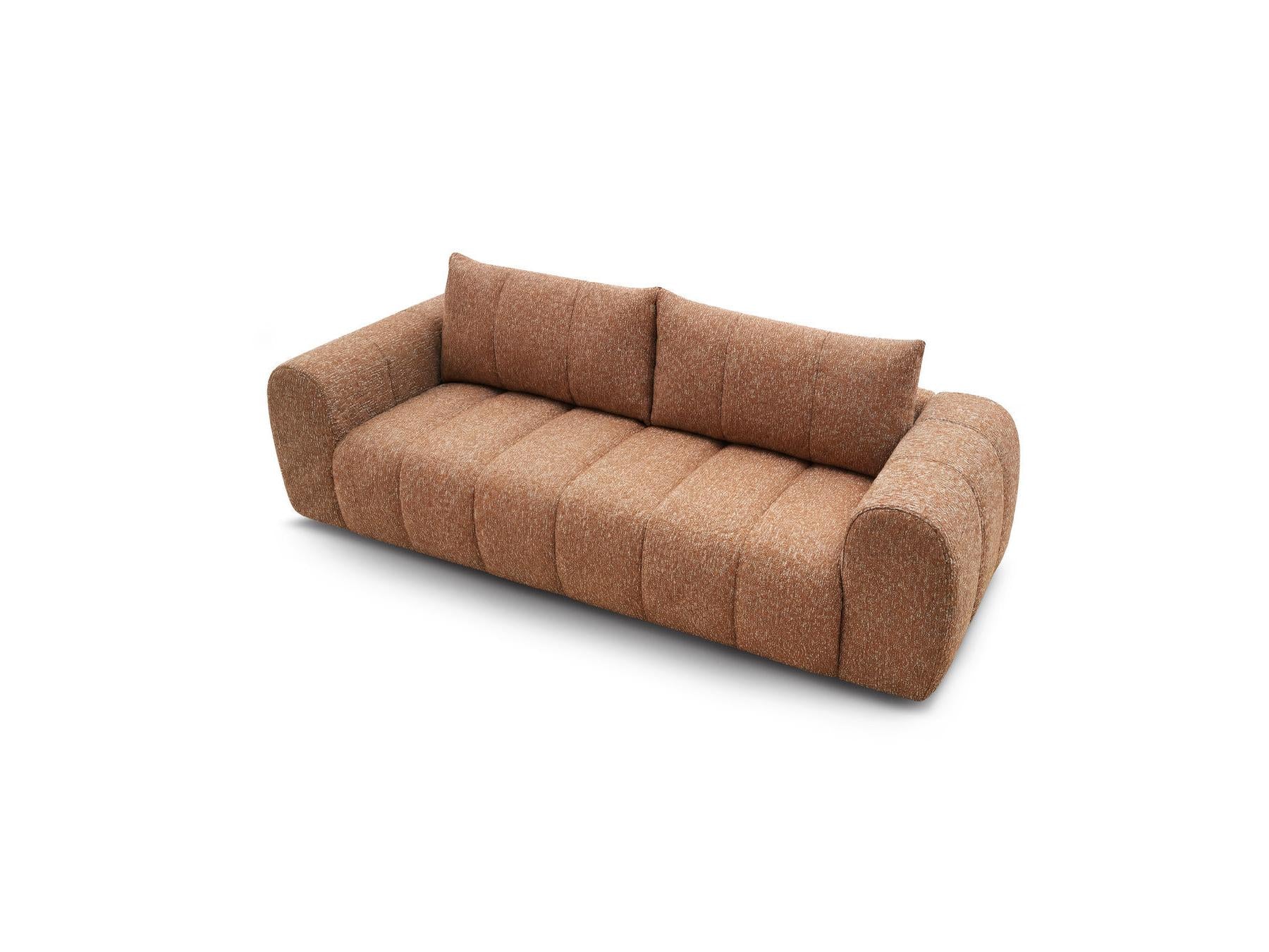Nesty - Canapé Droit Fixe 3 Places - Tissu Chiné