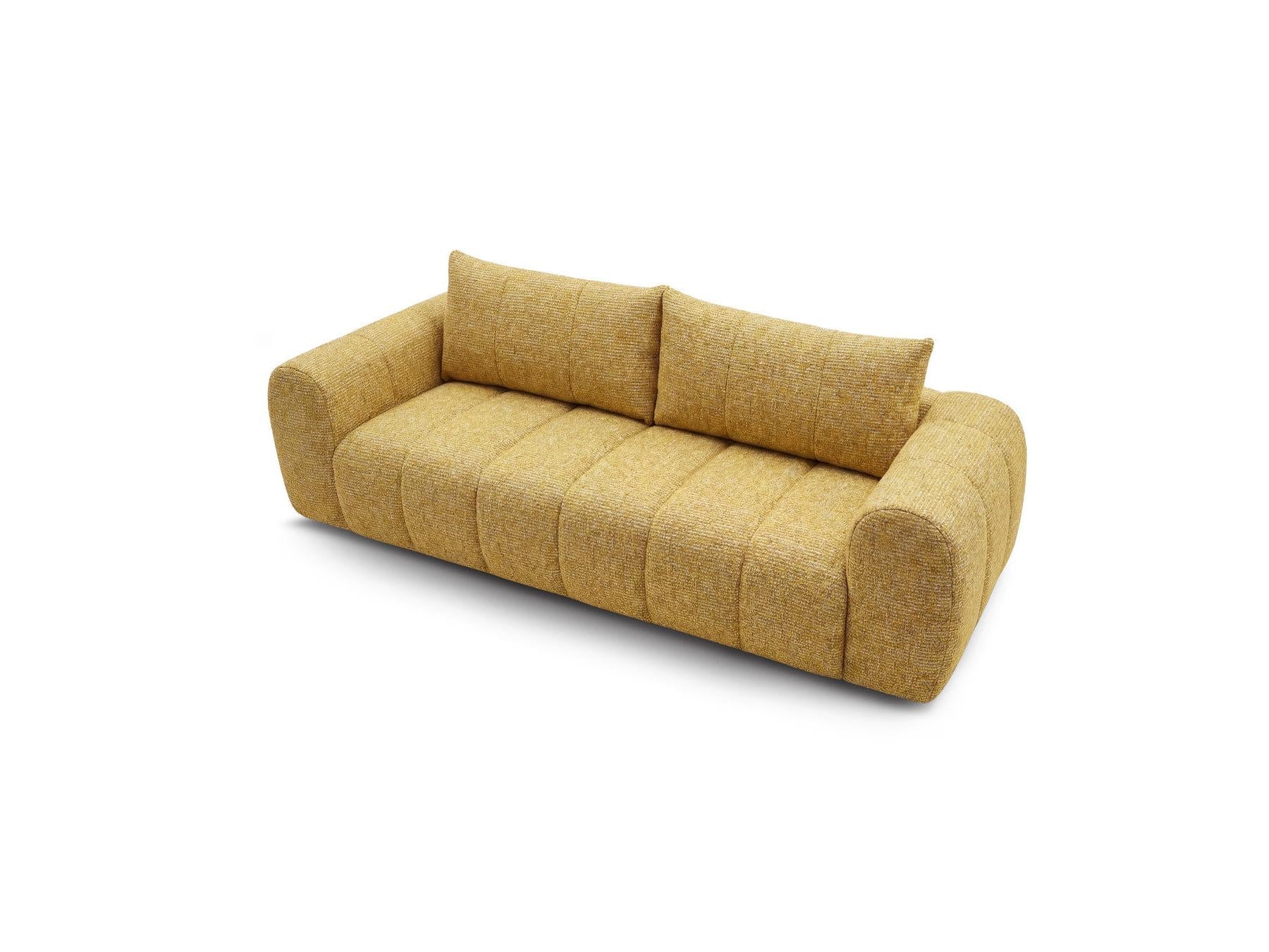 Nesty - Canapé Droit Fixe 3 Places - Tissu Chiné