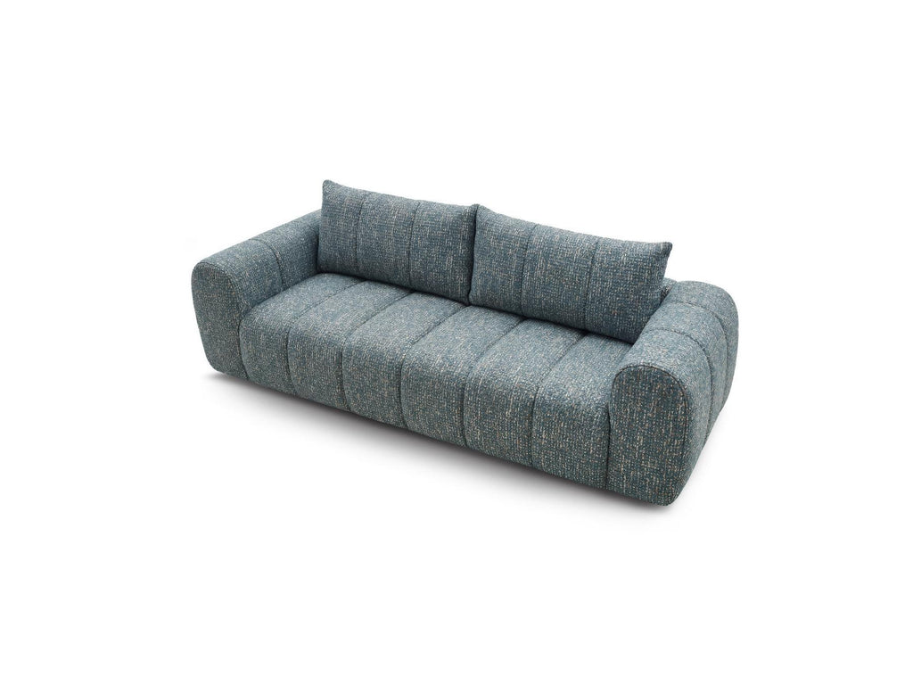 Nesty - Canapé Droit Fixe 3 Places - Tissu Chiné