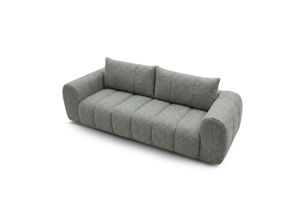 Nesty - Canapé Droit Fixe 3 Places - Tissu Chiné