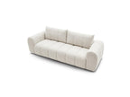 Nesty - Canapé Droit Fixe 3 Places - Tissu Chiné