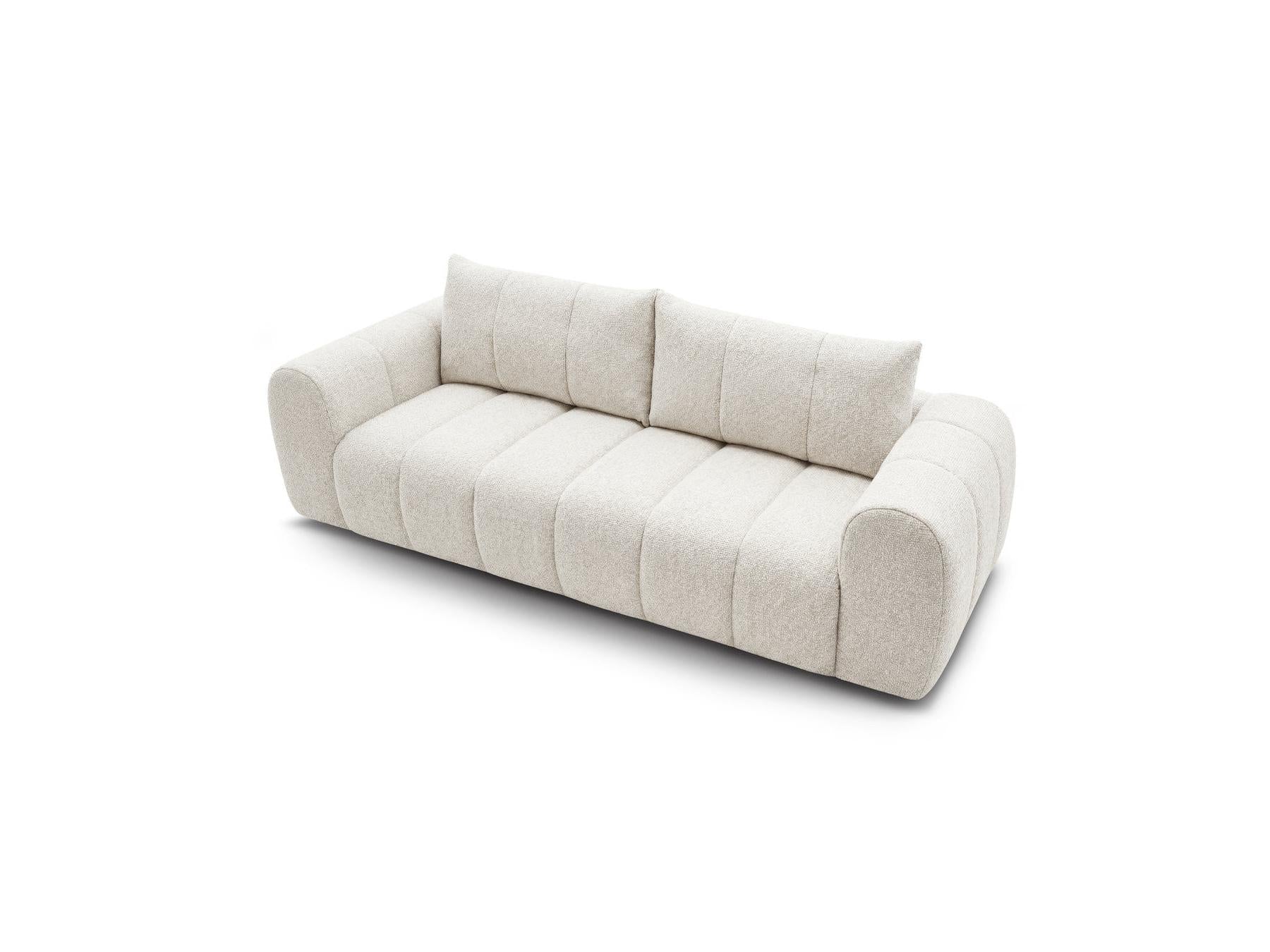 Nesty - Canapé Droit Fixe 3 Places - Tissu Chiné