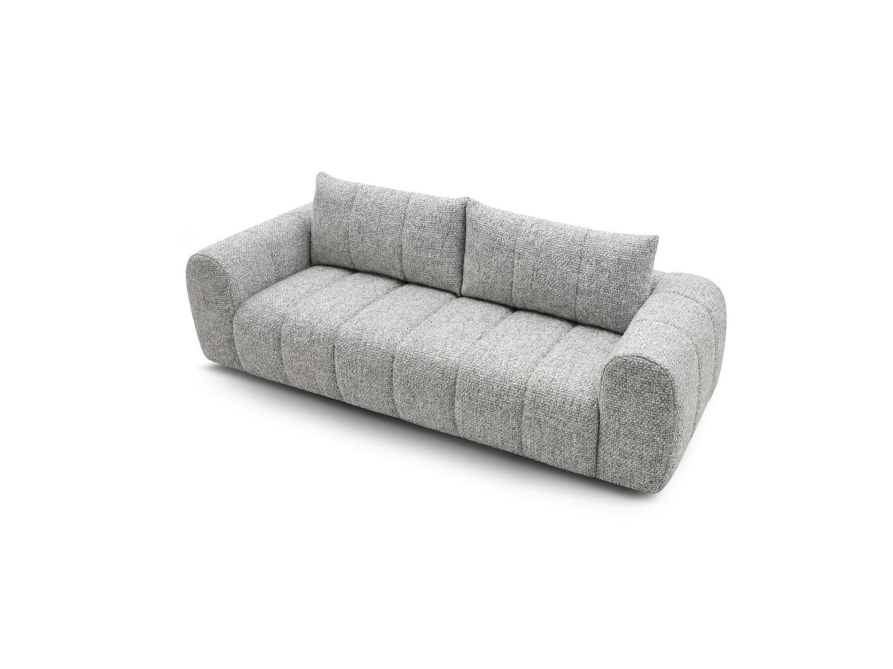 Nesty - Canapé Droit Fixe 3 Places - Tissu Chiné