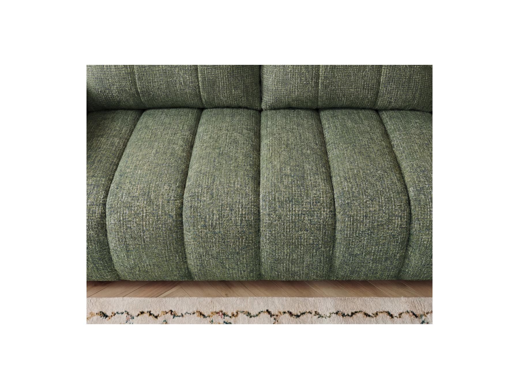 Nesty - Canapé Droit Fixe 3 Places - Tissu Chiné