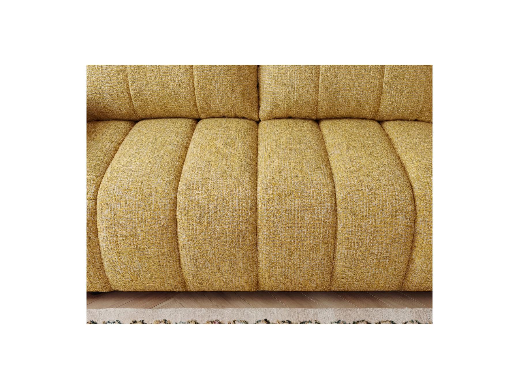 Nesty - Canapé Droit Fixe 3 Places - Tissu Chiné