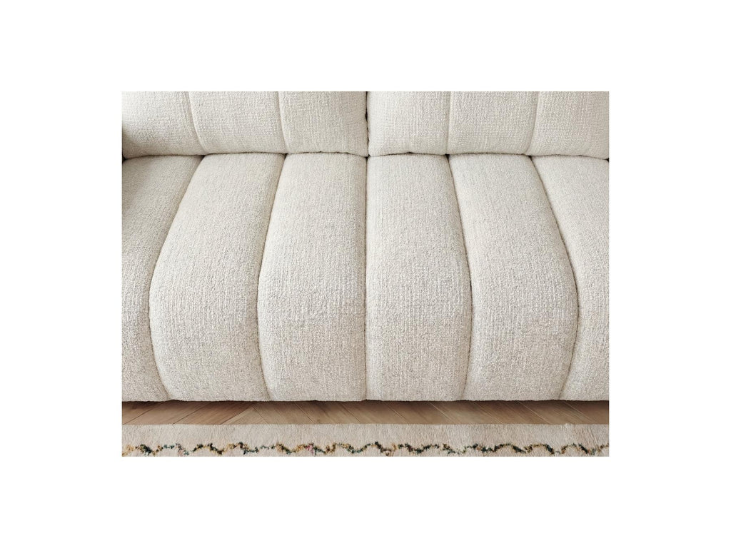 Nesty - Canapé Droit Fixe 3 Places - Tissu Chiné