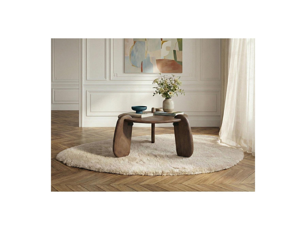 Helio - Table Basse Ronde Helio Bois Massif De Manguier