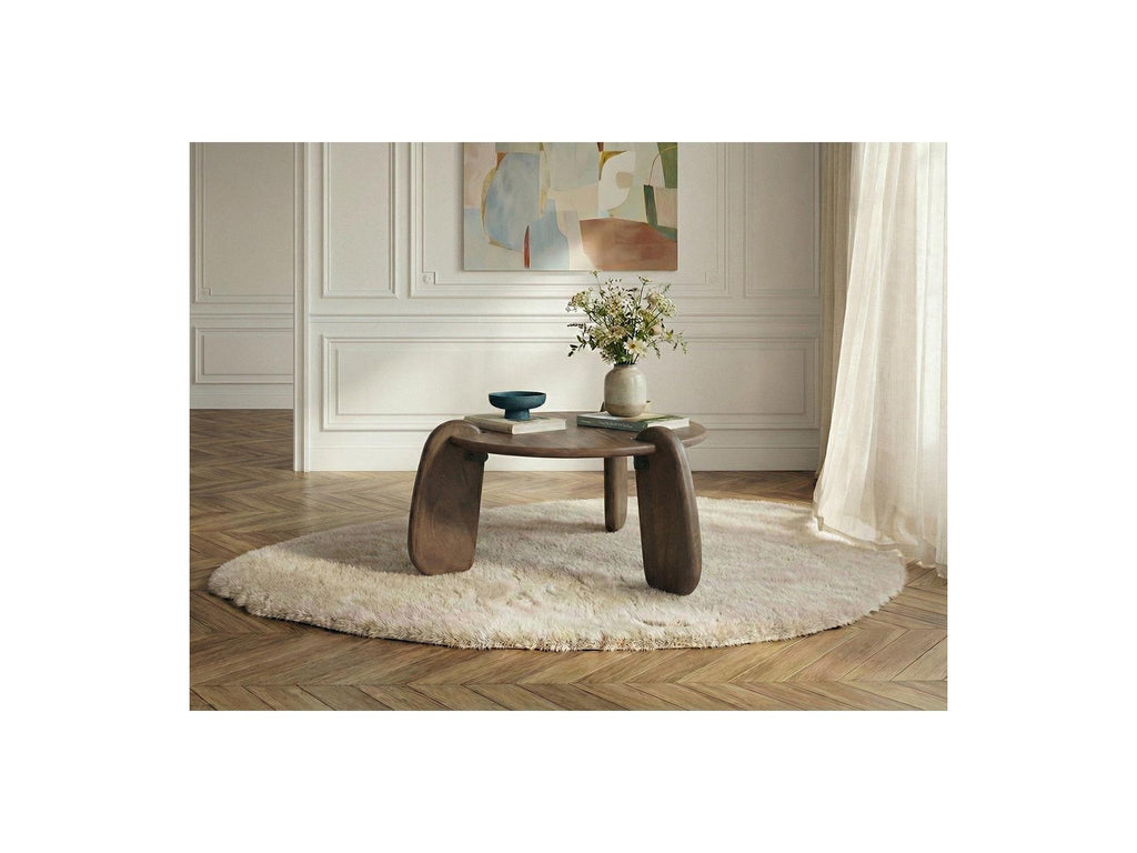 Helio - Table Basse Ronde Helio Bois Massif De Manguier