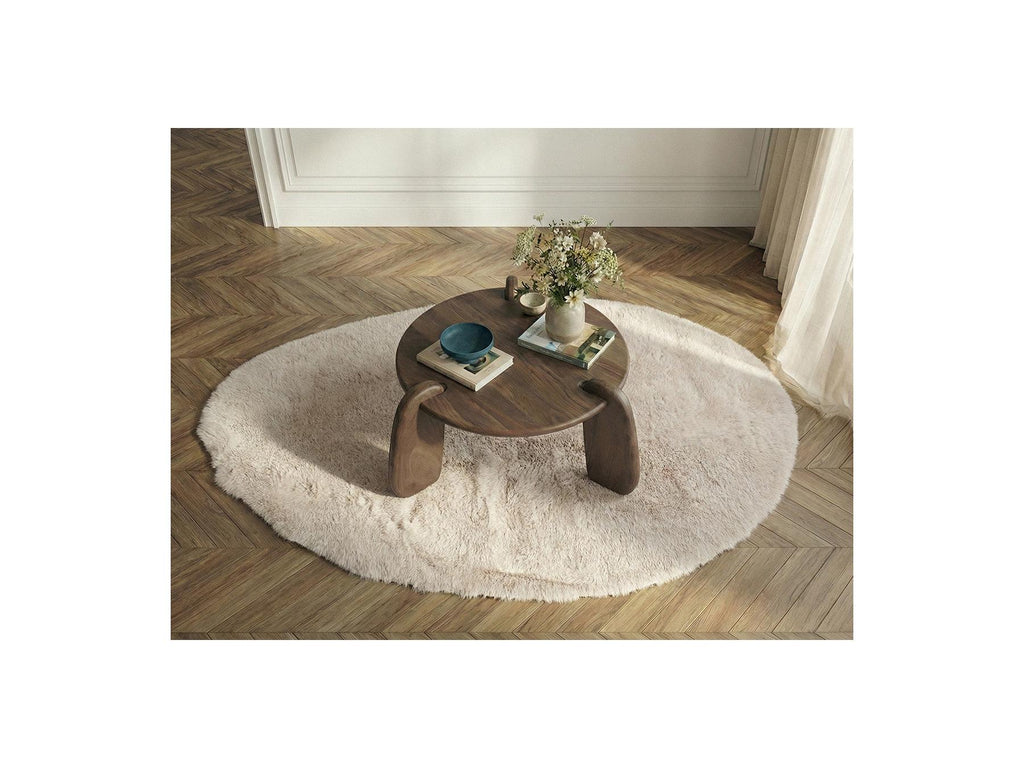 Helio - Table Basse Ronde Helio Bois Massif De Manguier