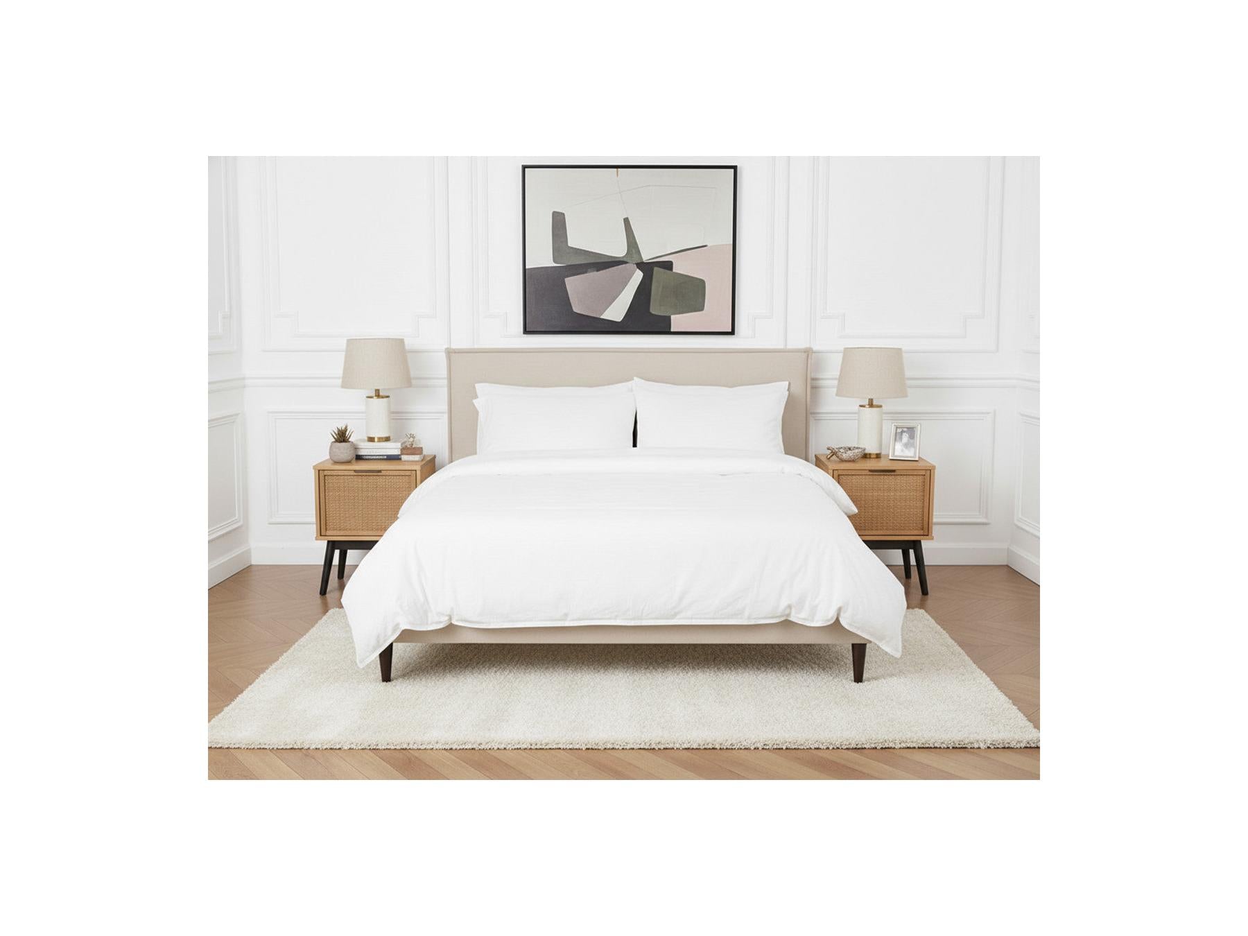Sary - Bed with Solid Slats - Wenge Wood Legs