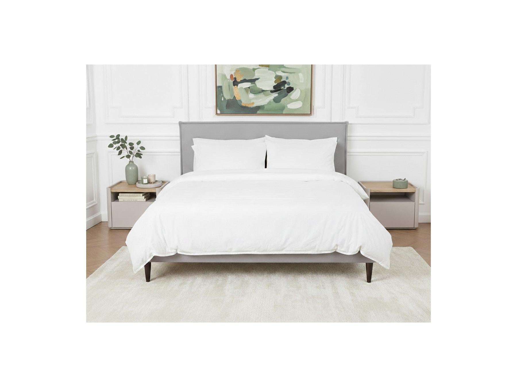 Sary - Bed with Solid Slats - Wenge Wood Legs