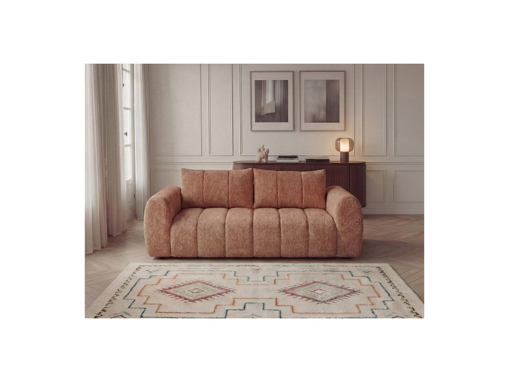 Nesty - Canapé Droit Fixe 3 Places - Tissu Chiné