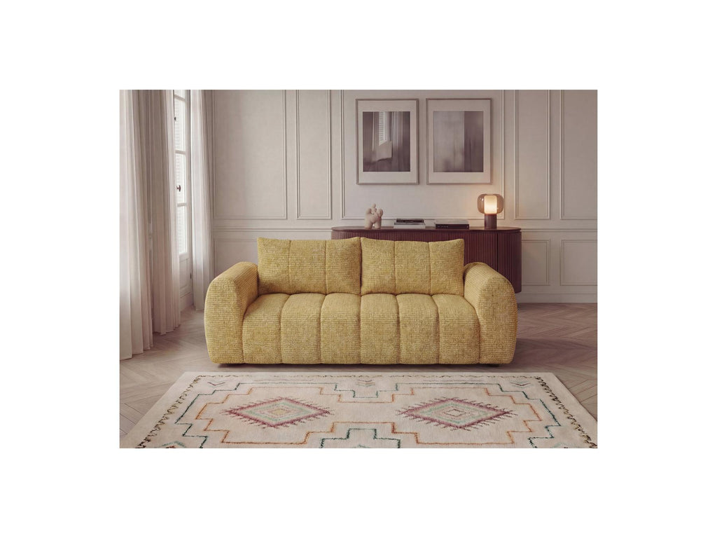 Nesty - Canapé Droit Fixe 3 Places - Tissu Chiné