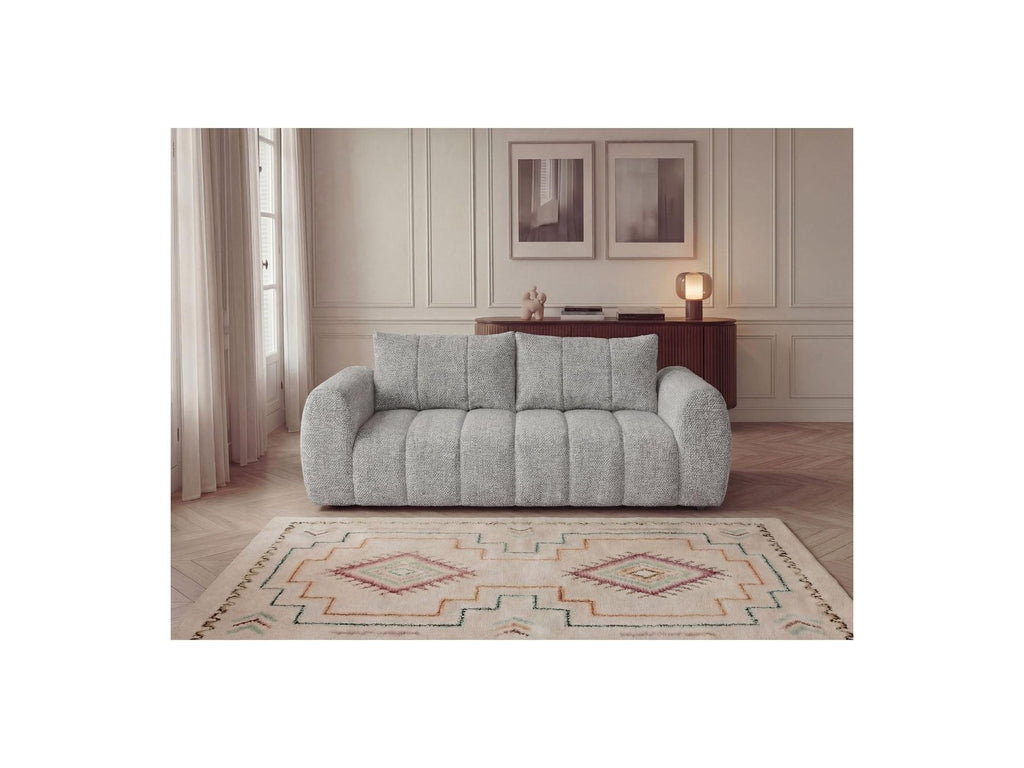 Nesty - Canapé Droit Fixe 3 Places - Tissu Chiné