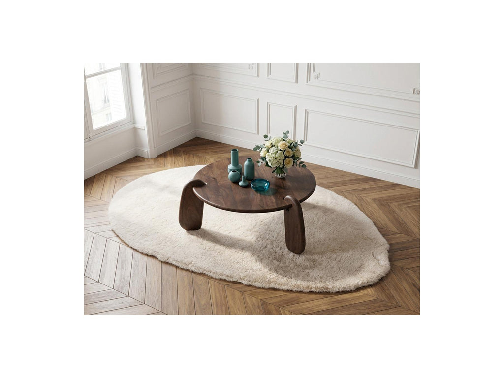 Helio - Table Basse Ronde Helio Bois Massif De Manguier