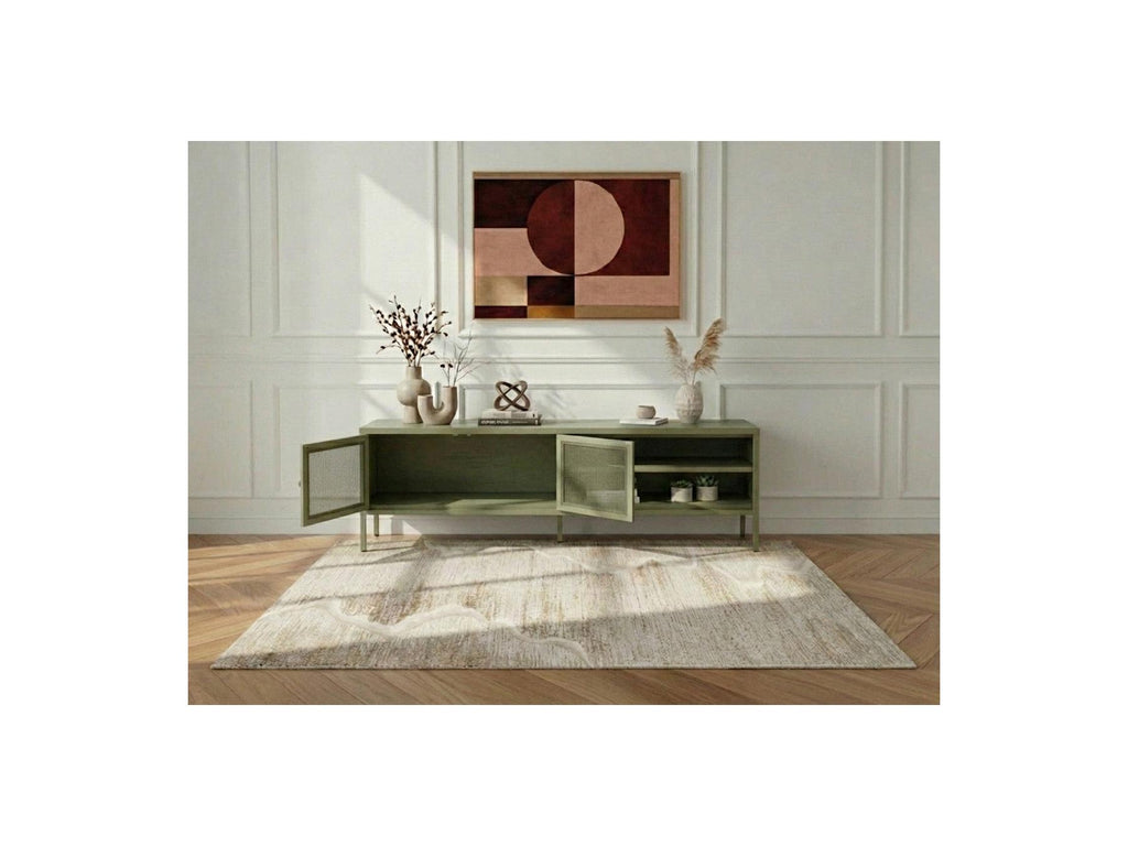 Clara - Meuble Tv 2 Portes 2 Niches - Métal Édition Limitée