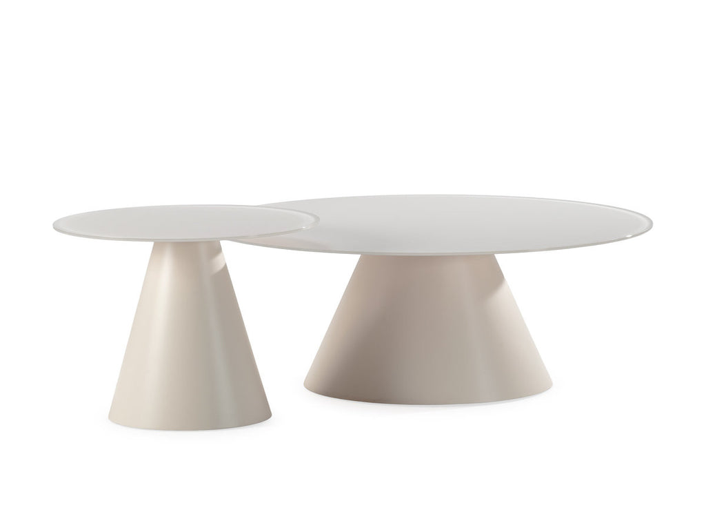 Set De 2 Tables Basses Valia Verre Trempé Et Métal
