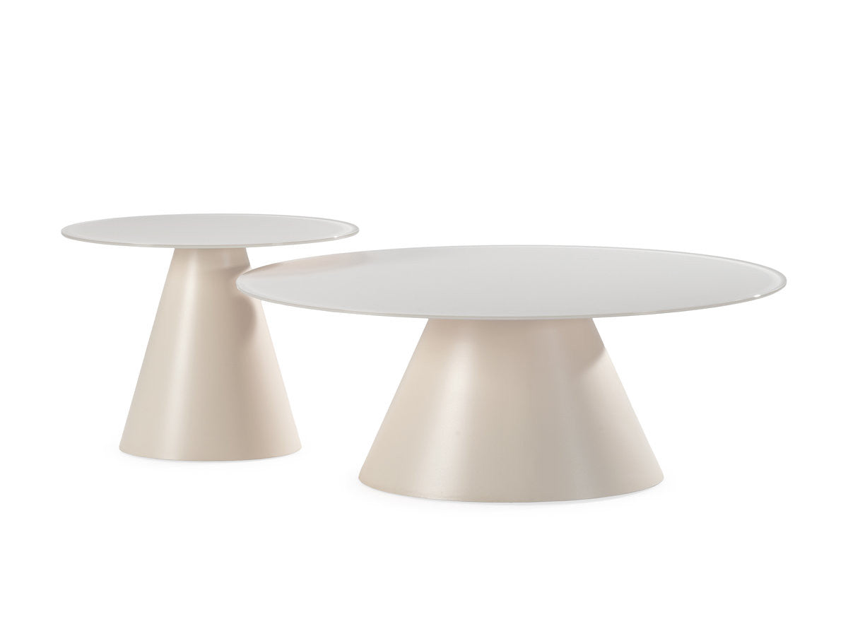 Set De 2 Tables Basses Valia Verre Trempé Et Métal