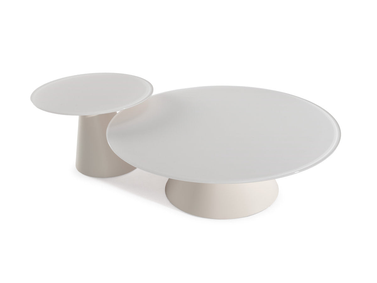 Set De 2 Tables Basses Valia Verre Trempé Et Métal