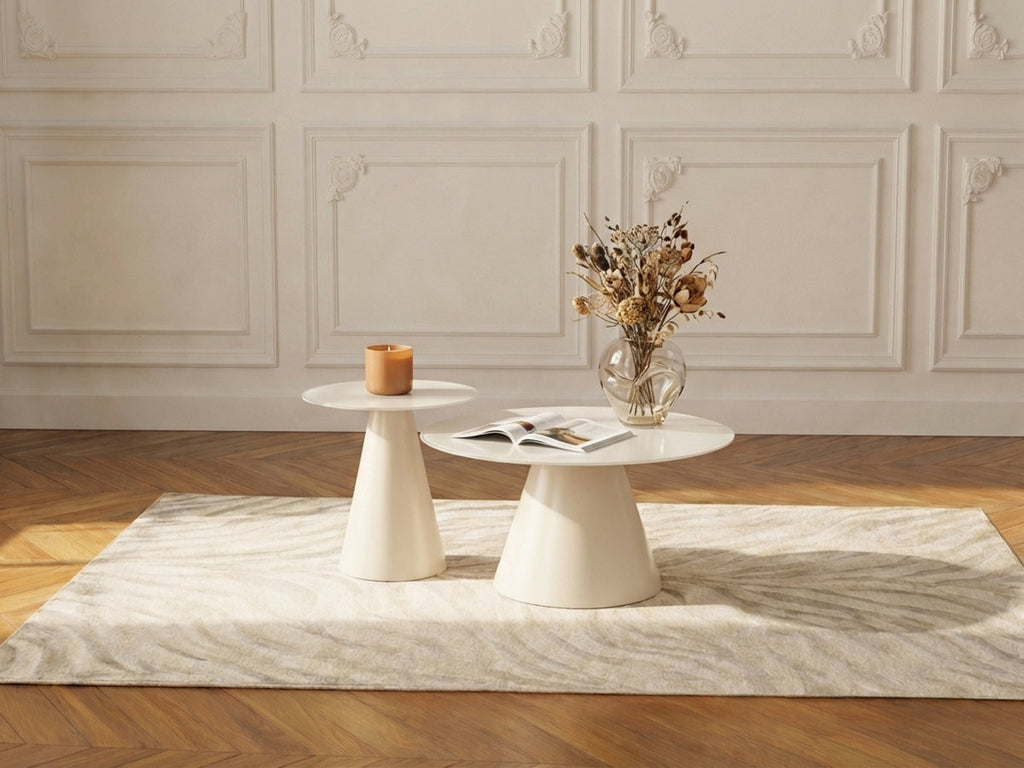 Set De 2 Tables Basses Valia Verre Trempé Et Métal