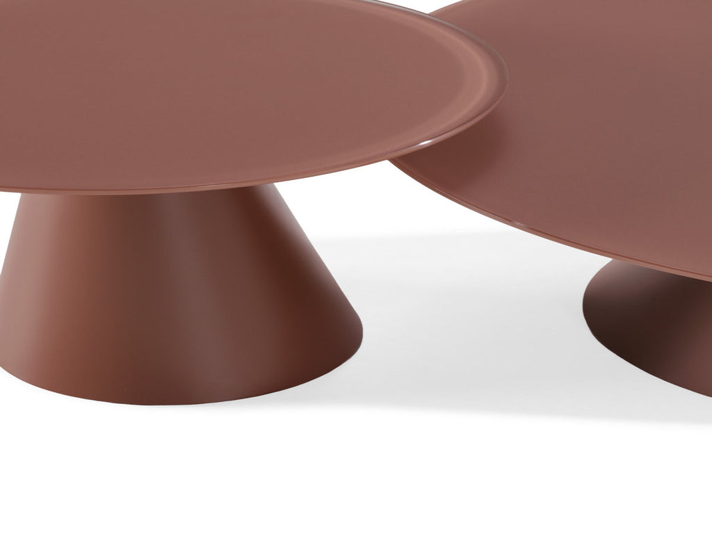 Set De 2 Tables Basses Valia Verre Trempé Et Métal