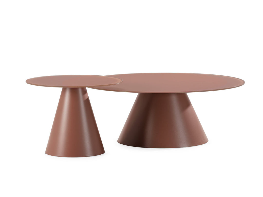 Set De 2 Tables Basses Valia Verre Trempé Et Métal