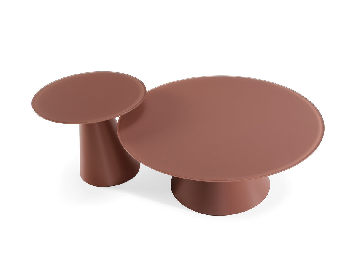 Set De 2 Tables Basses Valia Verre Trempé Et Métal
