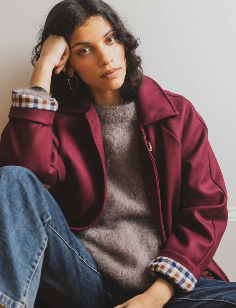 Manteau Bordeaux Odran