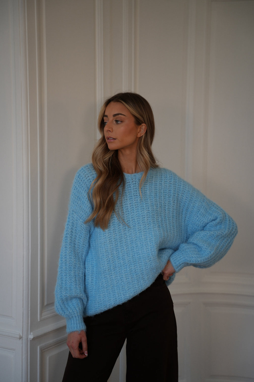 Pull Ample Lila - Bleu