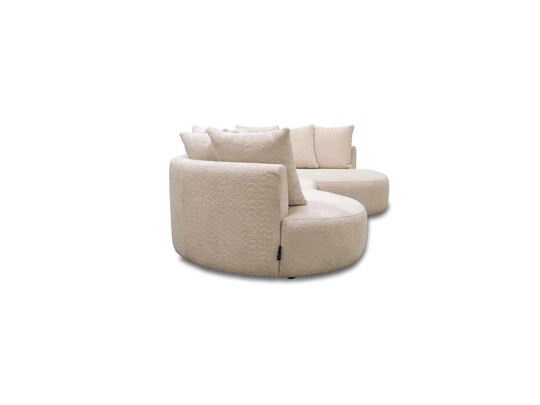 Calypso - Canapé D'Angle Fixe - Tissu Bouclette - Angle Droit