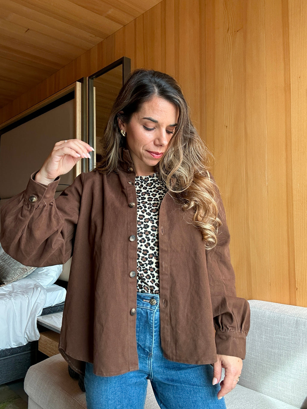 Céleste chocolate denim jacket