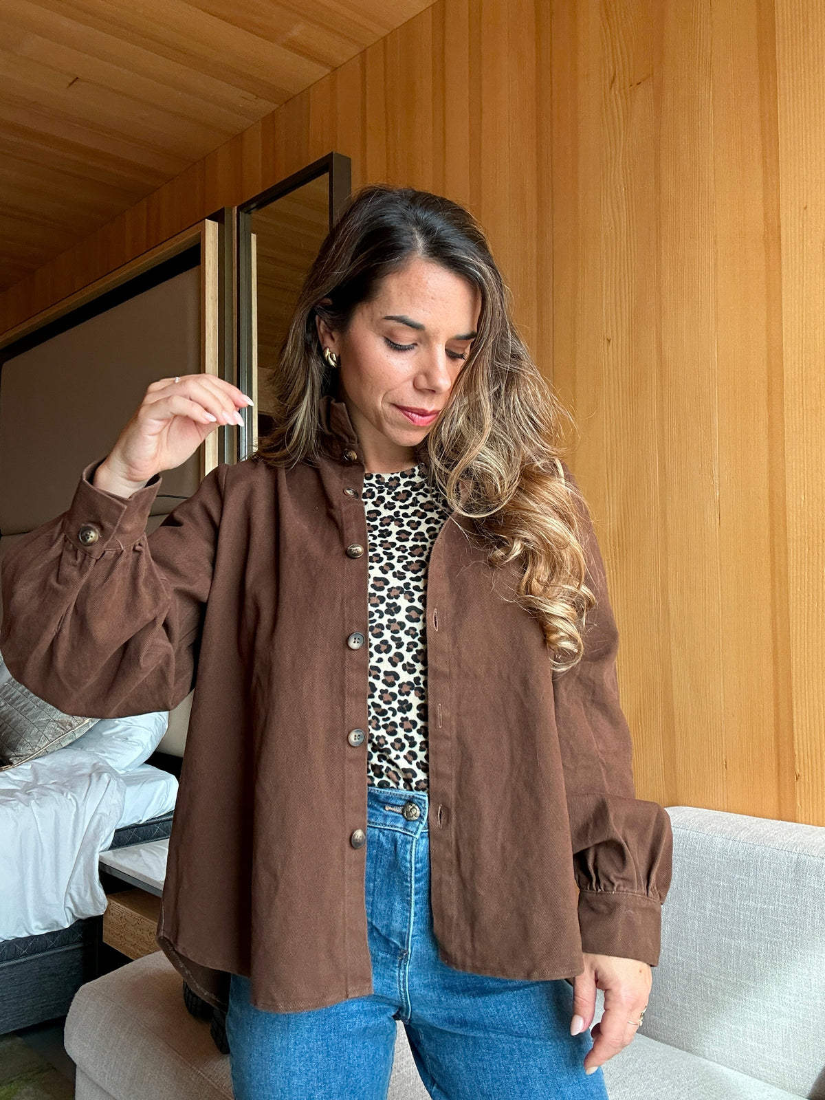Céleste chocolate denim jacket