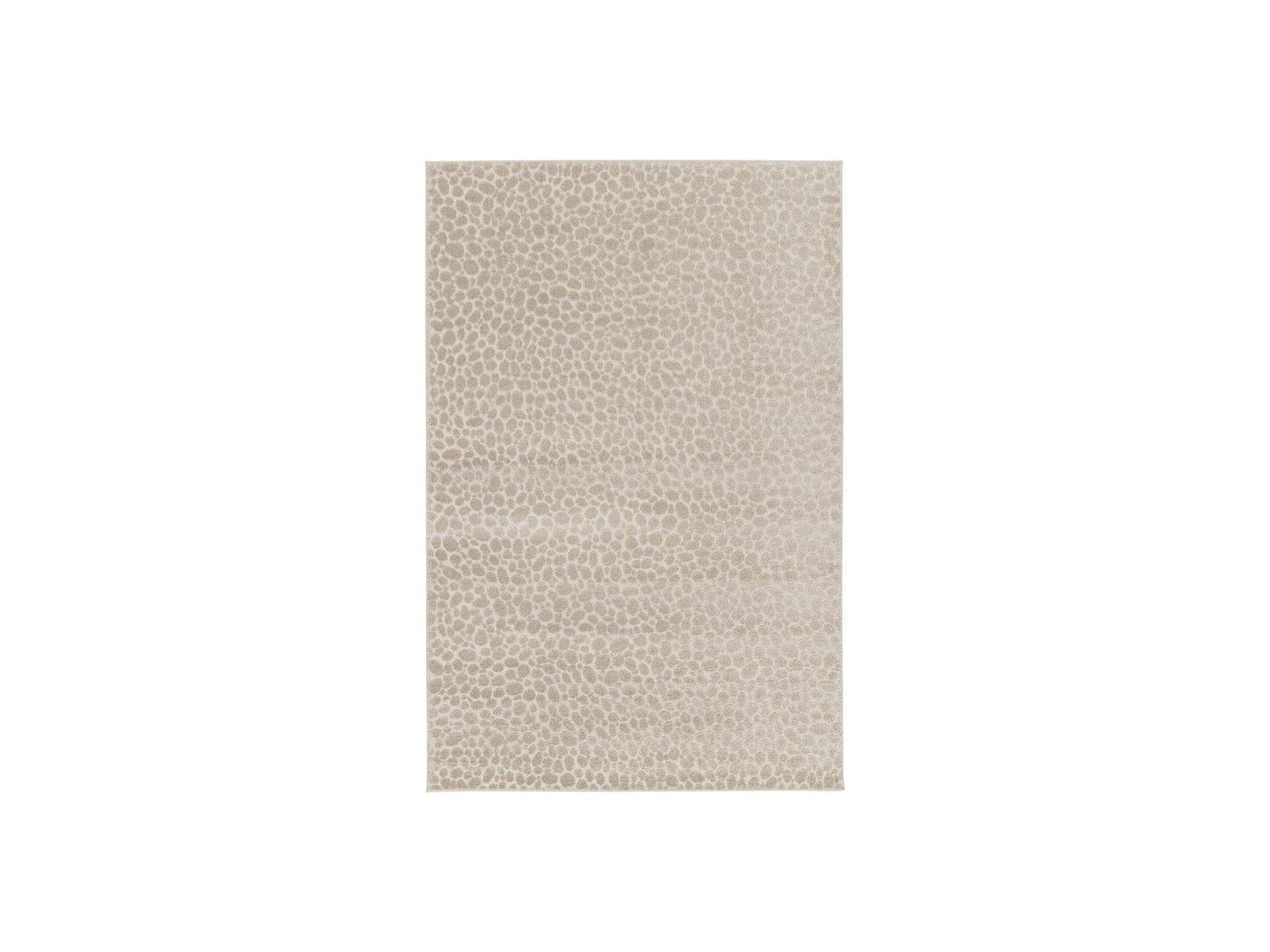 Giso - Tapis Poils Ras - Motif Abstrait - Beige