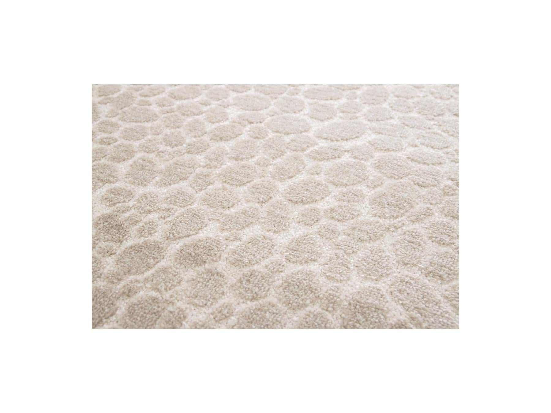 Giso - Tapis Poils Ras - Motif Abstrait - Beige