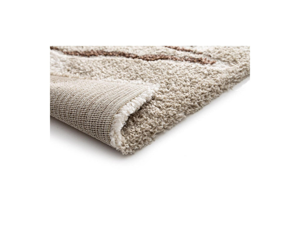 Elvia - Long Pile Rug - Abstract Pattern - Beige