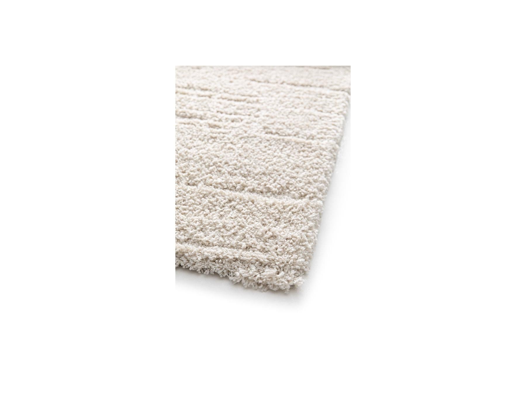 Telira - Tapis Poils Longs - Motif Abstrait - Beige
