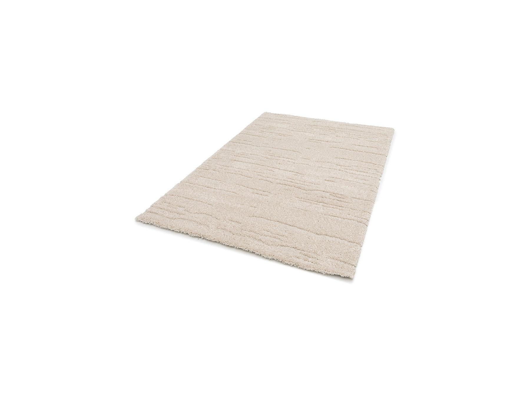 Telira - Tapis Poils Longs - Motif Abstrait - Beige